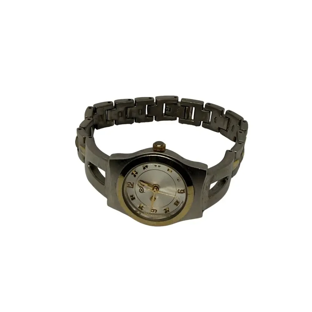 Two Tone Silver Gold Watch Small Face  New Battery